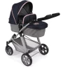 BAYER CHIC 2000 Kombi Puppenwagen NELE Melange Navy Grau
