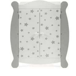 BAYER CHIC 2000 Puppen-Kleiderschrank Stars Grau