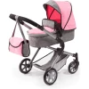 Bayer Design Puppenwagen City Neo Grau/rosa