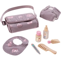 Howa Puppenwickeltasche "Rainbow" Inklusive Zubehör 7 Teilig