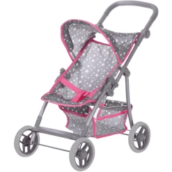 Knorr Toys® Puppenbuggy Liba - "Star Grey" Grau