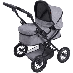 Knorr Toys® Puppenwagen First - "stone Black" Grau