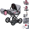 Knorr Toys® Puppenwagen Ruby - "jeans Grey" Grau