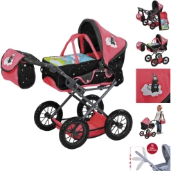 Knorr Toys® Puppenwagen Ruby NICI "Theodor Carbon" Schwarz