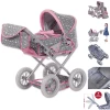 Knorr Toys® Puppenwagen Ruby - "Star Grey" Grau