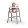MUSTERKIND® Puppenhochstuhl Viola, Grau/weiß/altrosa