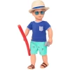 Our Generation Deluxe Outfit Beach Boy Junge Für 46 Cm Puppen Mehrfarbig