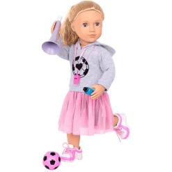 Our Generation Deluxe Outfit Fußball & Fashion Für 46 Cm Puppen Mehrfarbig